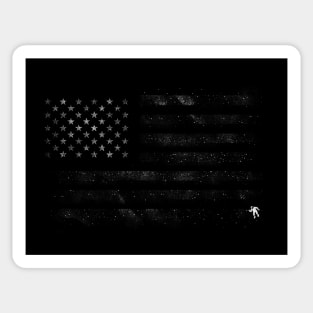 American Flag Space Sticker